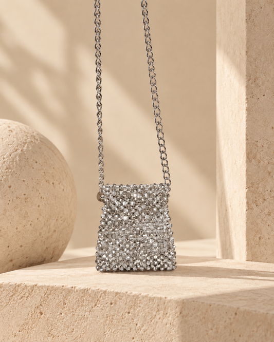 Uzun zincirli Asteria Mini Bag önden görünüm